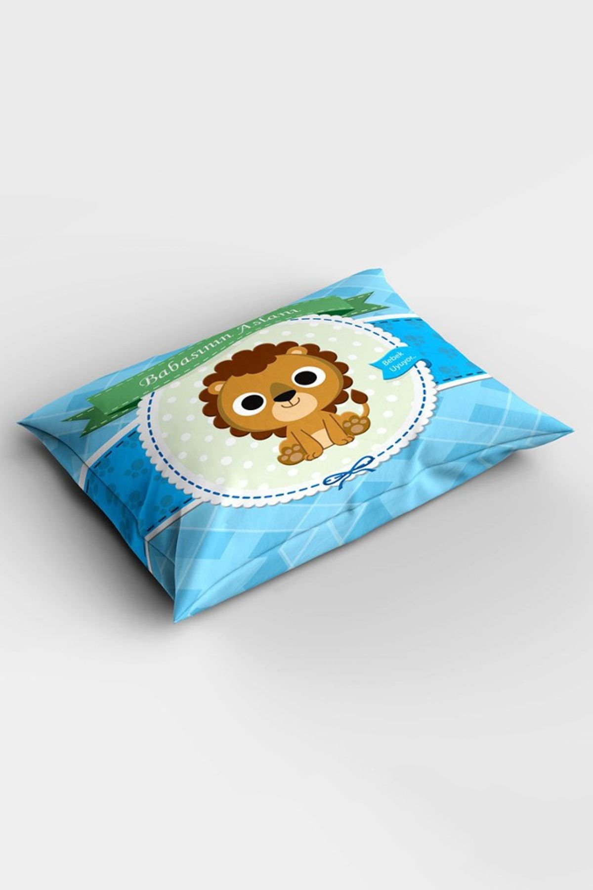 Babasının Aslanı 3D Pamuk Saten Bebek Nevresim Takımı