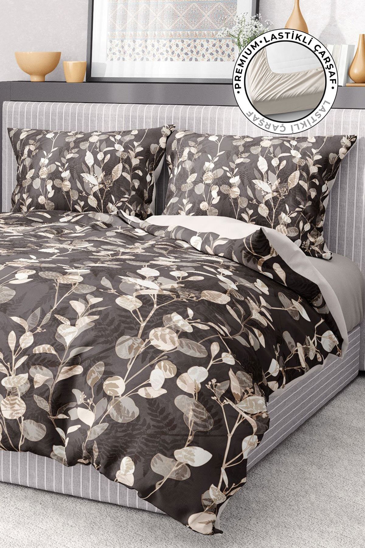 Premium Nevresim Takımı %100 Pamuk Saten Lastikli Çarşaf Deluxe Koleksiyon Çift Kişilik 3d Dream