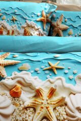 %100 Pamuk Ranforce Çeyizlik Luxury 5d Dijital Çift Kişilik Nevresim Takımı Sea Of Dreams