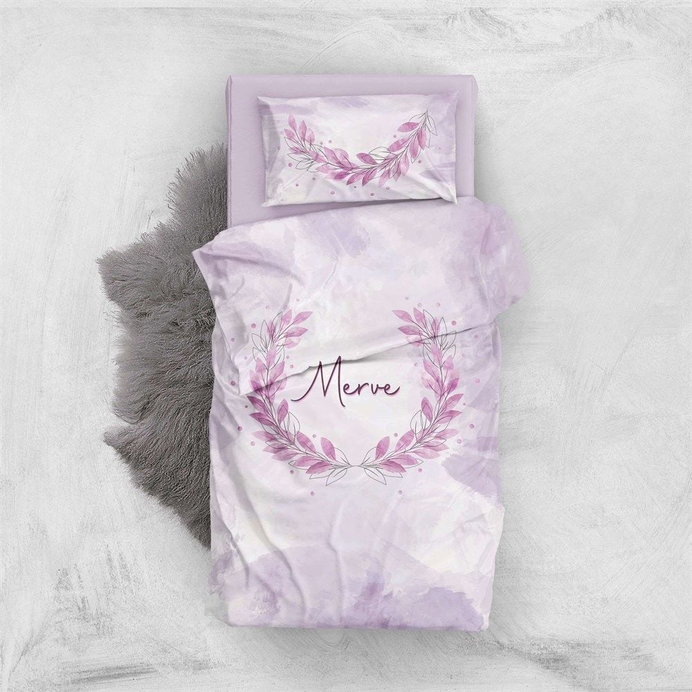 Monohome Kişiye Özel Bebek Nevresim Takımı Soft Purple