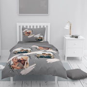 MonoHome Kişiye Özel Tek Kişilik Nevresim Takımı Grey