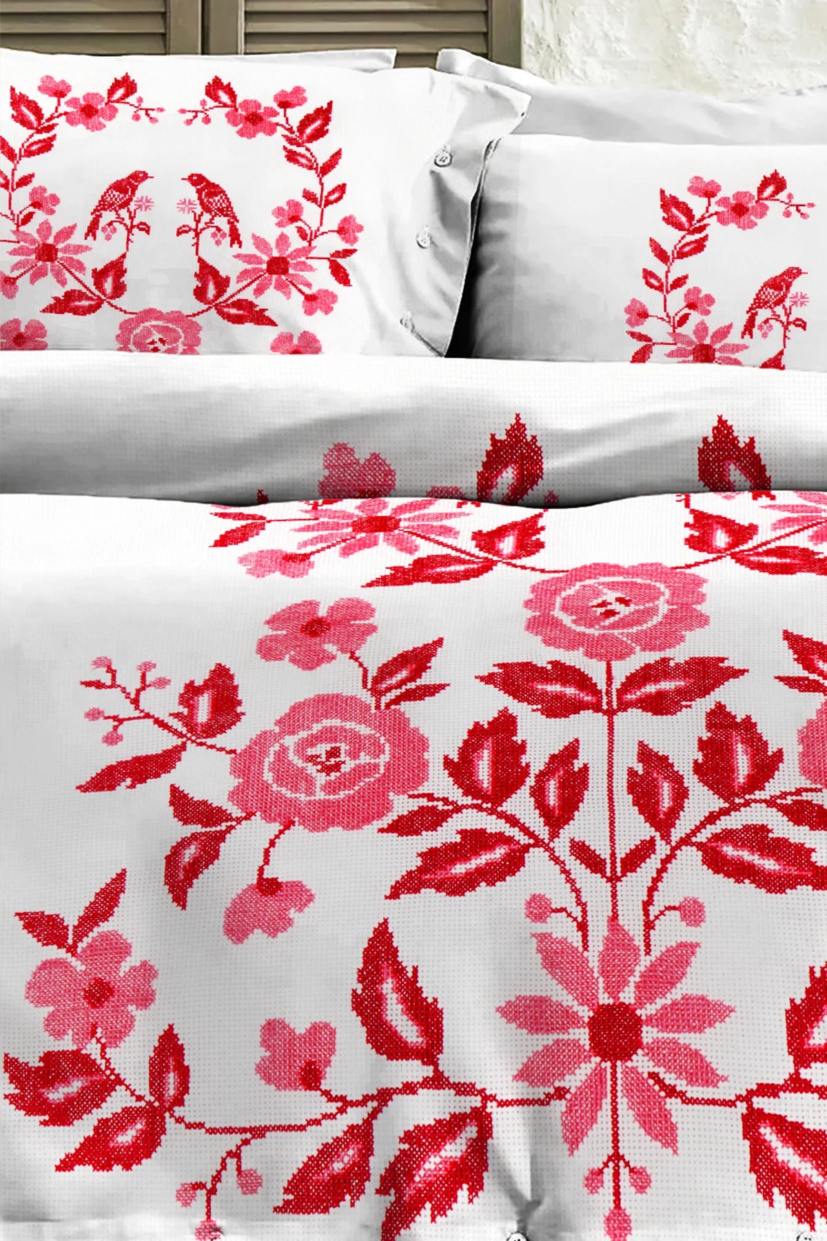 %100 PAMUK Percale Çeyizlik Luxury 5D Dijital Çift Kişilik Nevresim Takımı Kaneviçe
