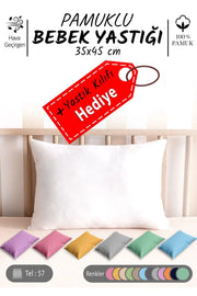 %100 Pamuk Bebek Yastığı 35×45 cm –  Yastık Kılıfı Hediyeli, Premium Quality
