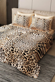 %100 Pamuk Çift Kişilik Pike Takımı Yatak Örtüsü Özel Dokuma Classical Zebra