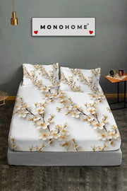 %100 Pamuk Lastikli Çarşaf Özel Tasarım 5D Dijital 60 Tel Jasmin