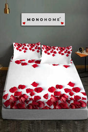 %100 Pamuk Lastikli Çarşaf Özel Tasarım 5D Dijital 60 Tell Feathers