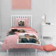 MonoHome Kişiye Özel Tek Kişilik Nevresim Takımı Pink Table