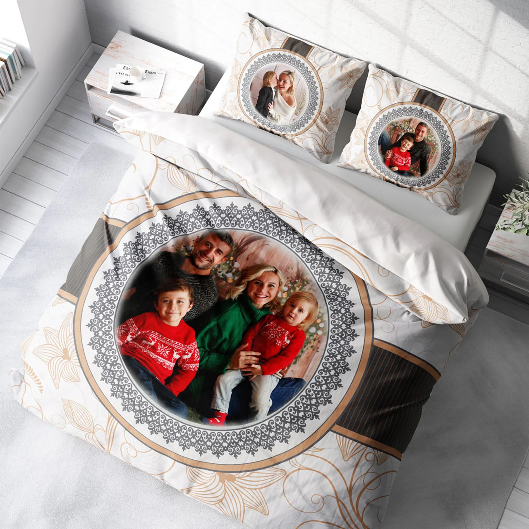 Monohome Kişiye Özel Çift Kişilik Nevresim Takımı Classic