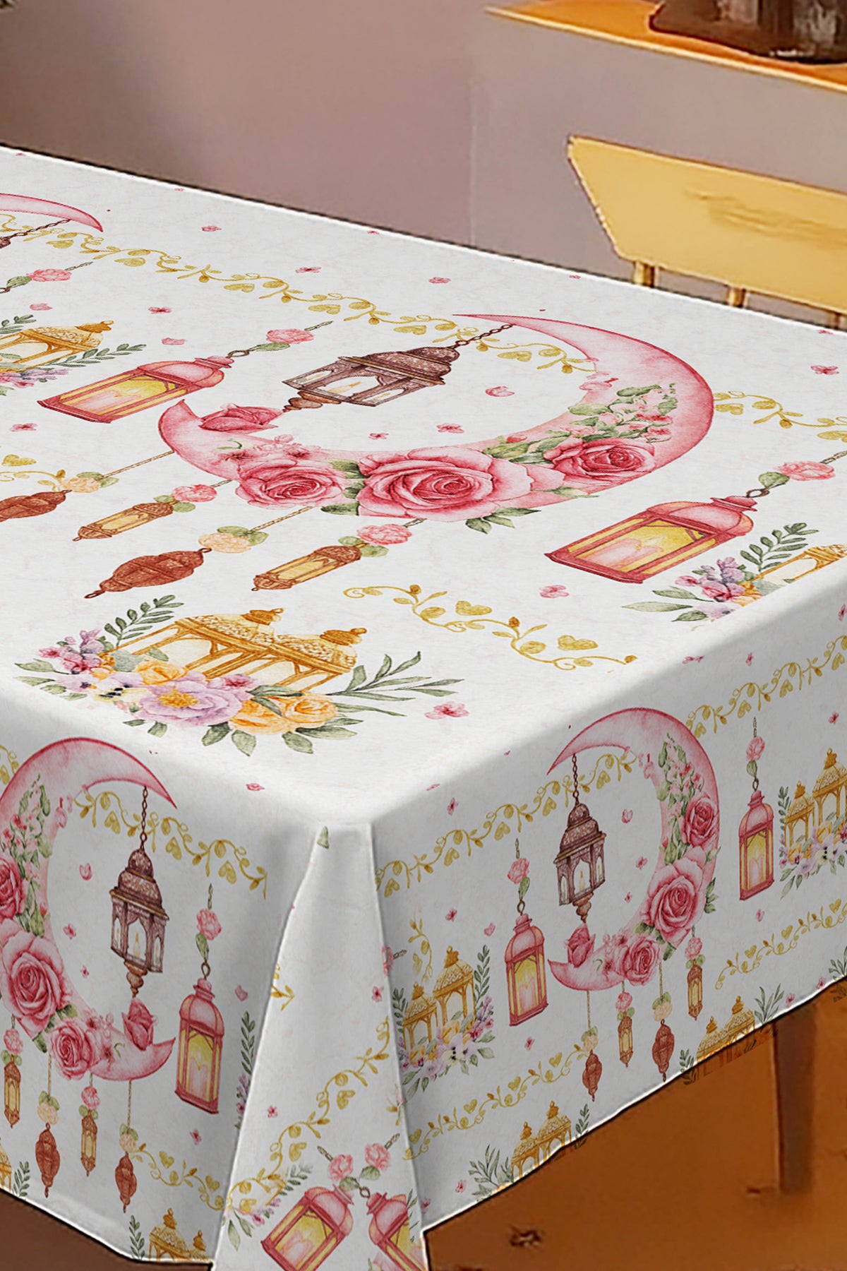 Ramazan Masa örtüsü - 5D Dijital Tasarım Özel Dokuma Çeçekli