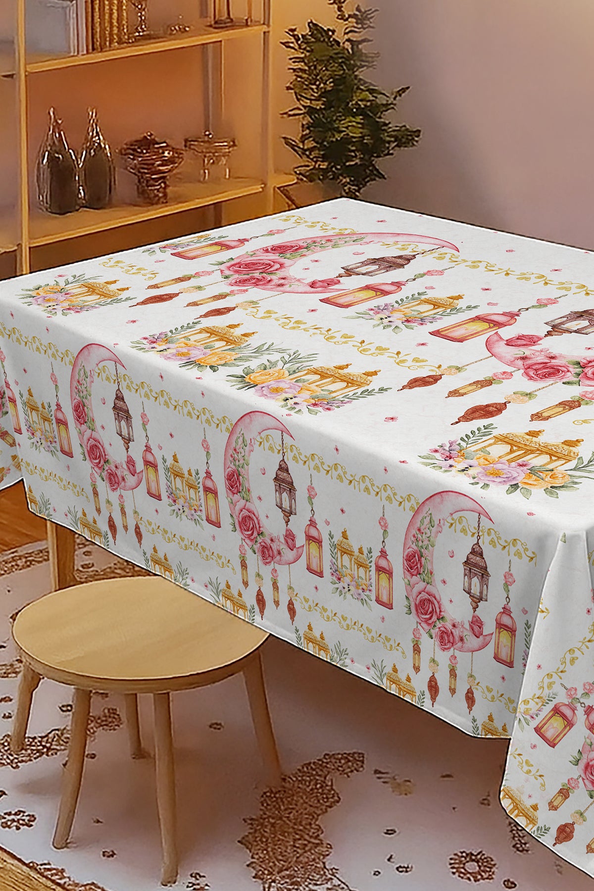 Ramazan Masa örtüsü - 5D Dijital Tasarım Özel Dokuma Çeçekli