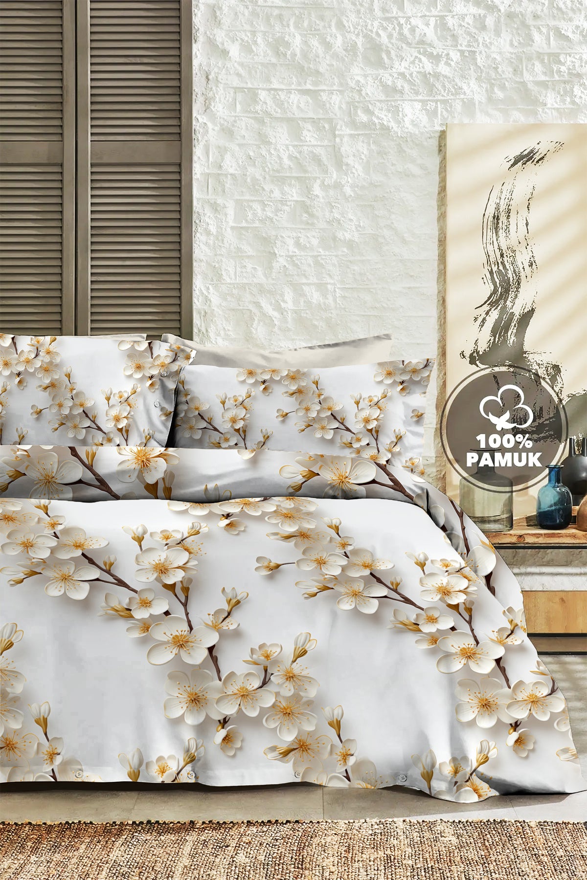 %100 Pamuk Percale Nevresim Takımı – Premium Koleksiyon | Jasmin