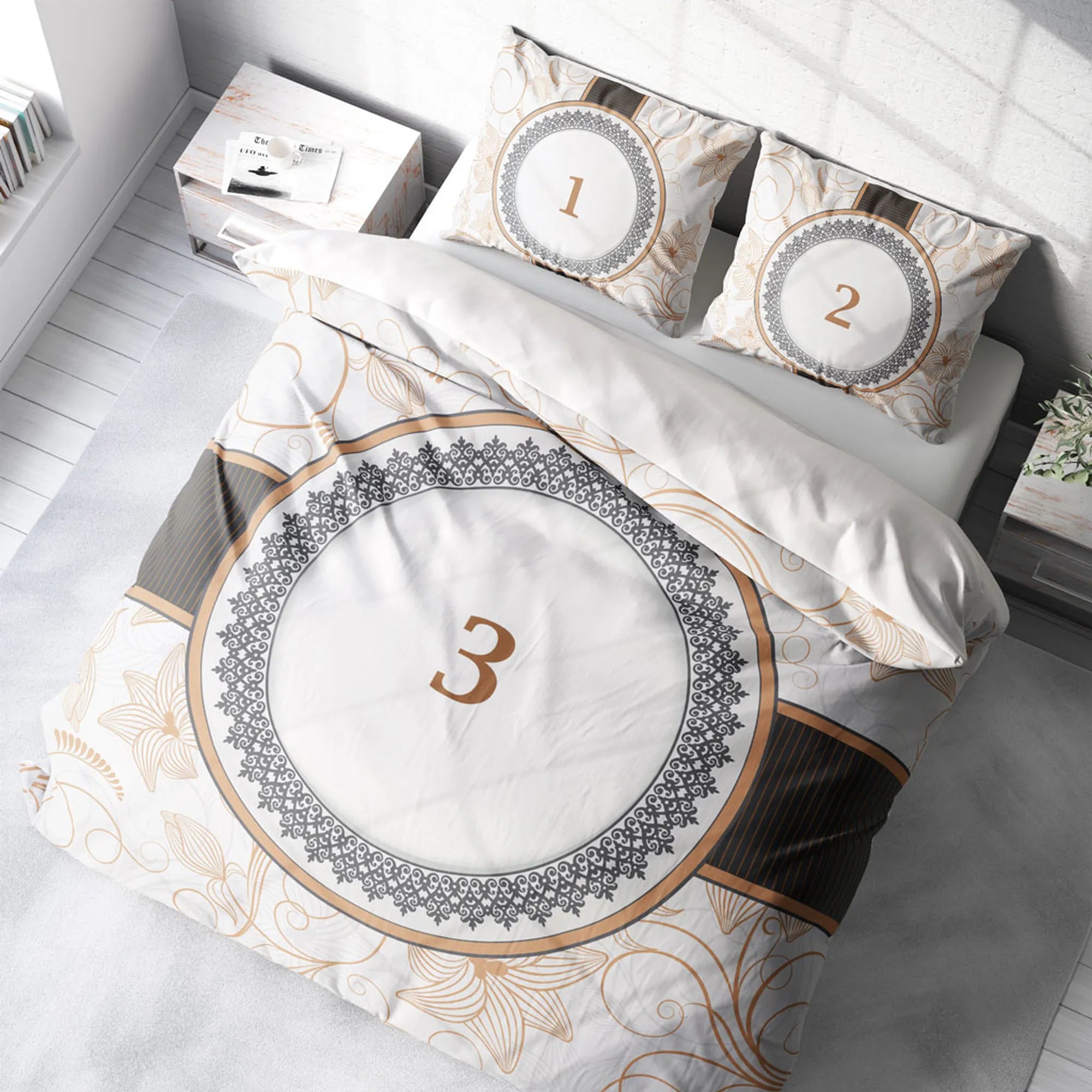 Monohome Kişiye Özel Çift Kişilik Nevresim Takımı Classic