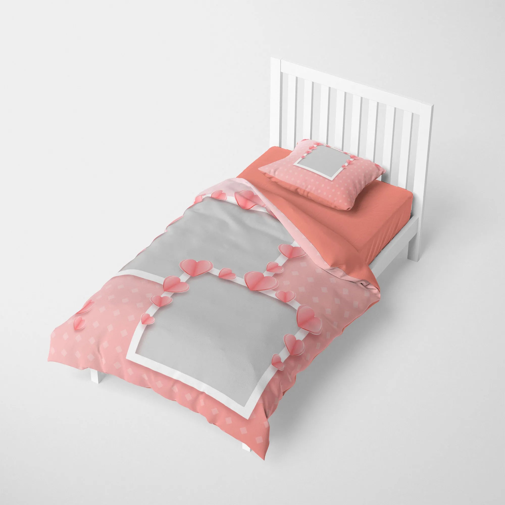 MonoHome Kişiye Özel Tek Kişilik Nevresim Takımı Pink Table