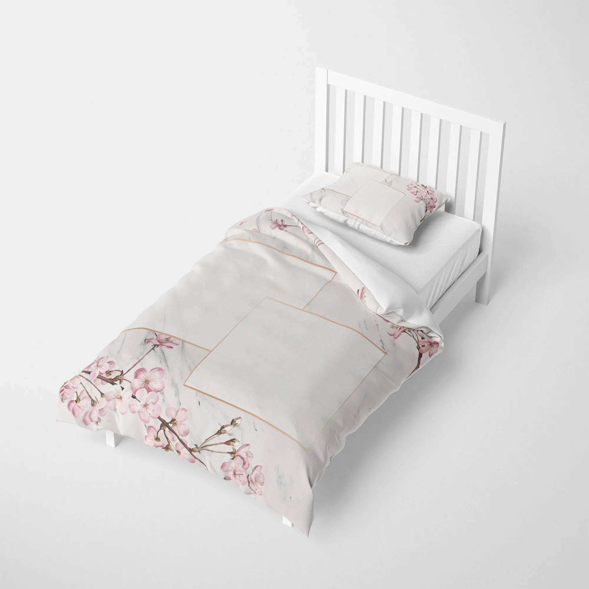 MonoHome Kişiye Özel Tek Kişilik Nevresim Takımı Pink Flowers