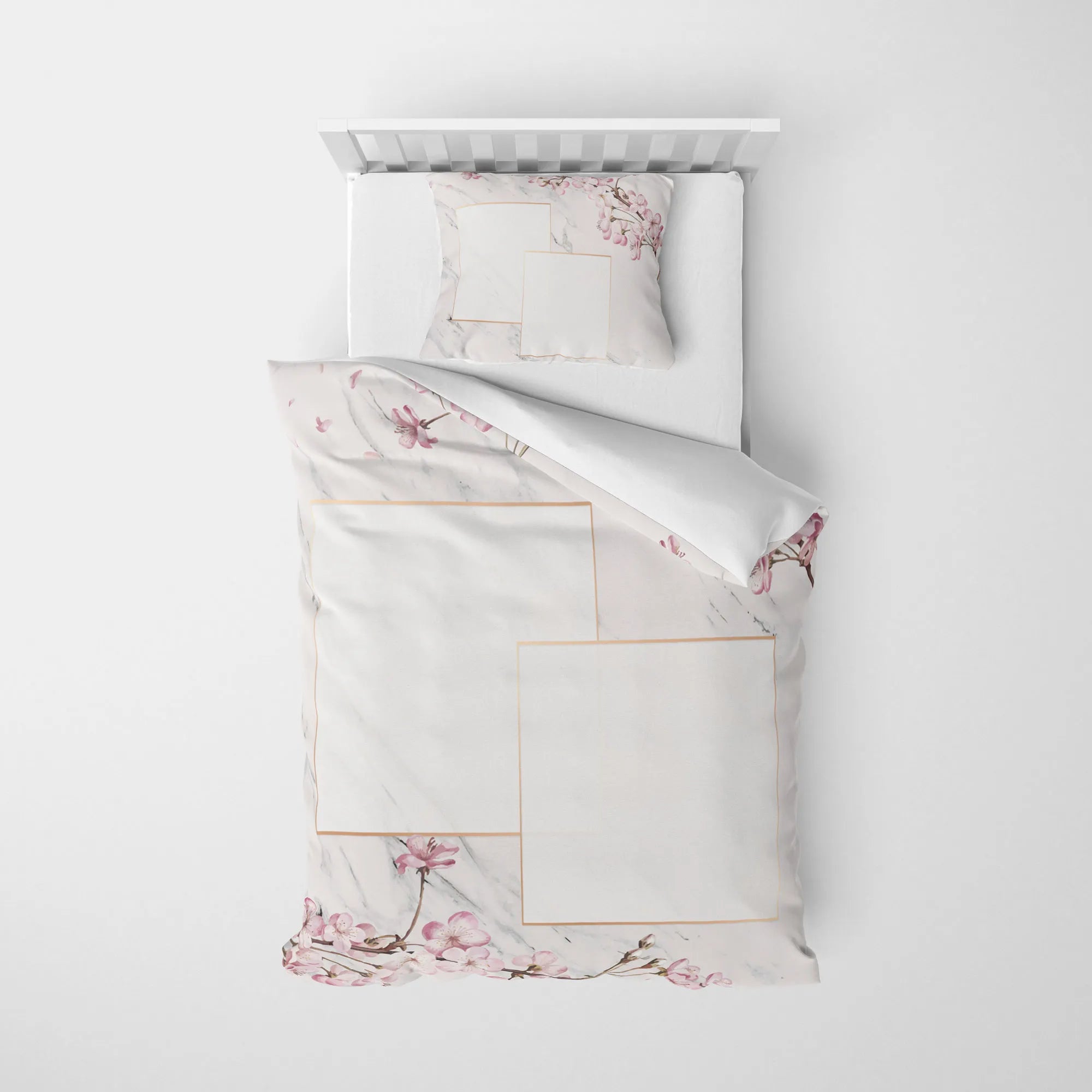 MonoHome Kişiye Özel Tek Kişilik Nevresim Takımı Pink Flowers