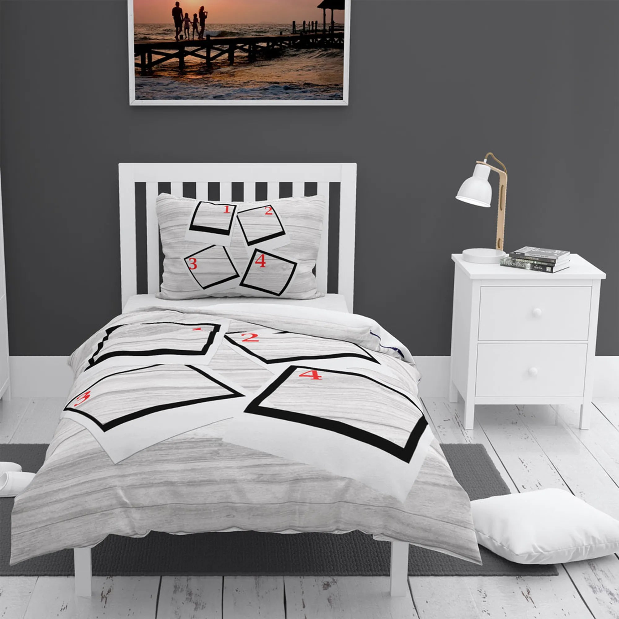 MonoHome Kişiye Özel Tek Kişilik Nevresim Takımı Classic Omni