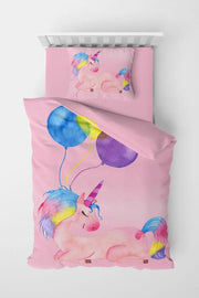 Unicorn Balloons 3D Bebek Nevresim Takımı