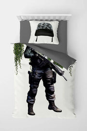 Asker 3D Pamuk Saten Çocuk Nevresim Takımı