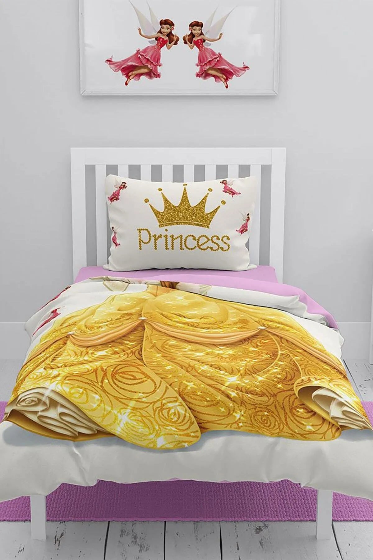 Prenses 3D Pamuk Saten Tek Kişilik Nevresim Takımı
