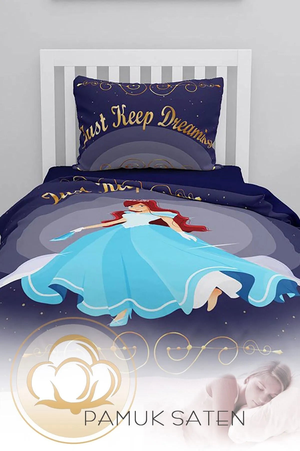 Girl Dreams 3D Pamuk Saten Çocuk Nevresim Takımı