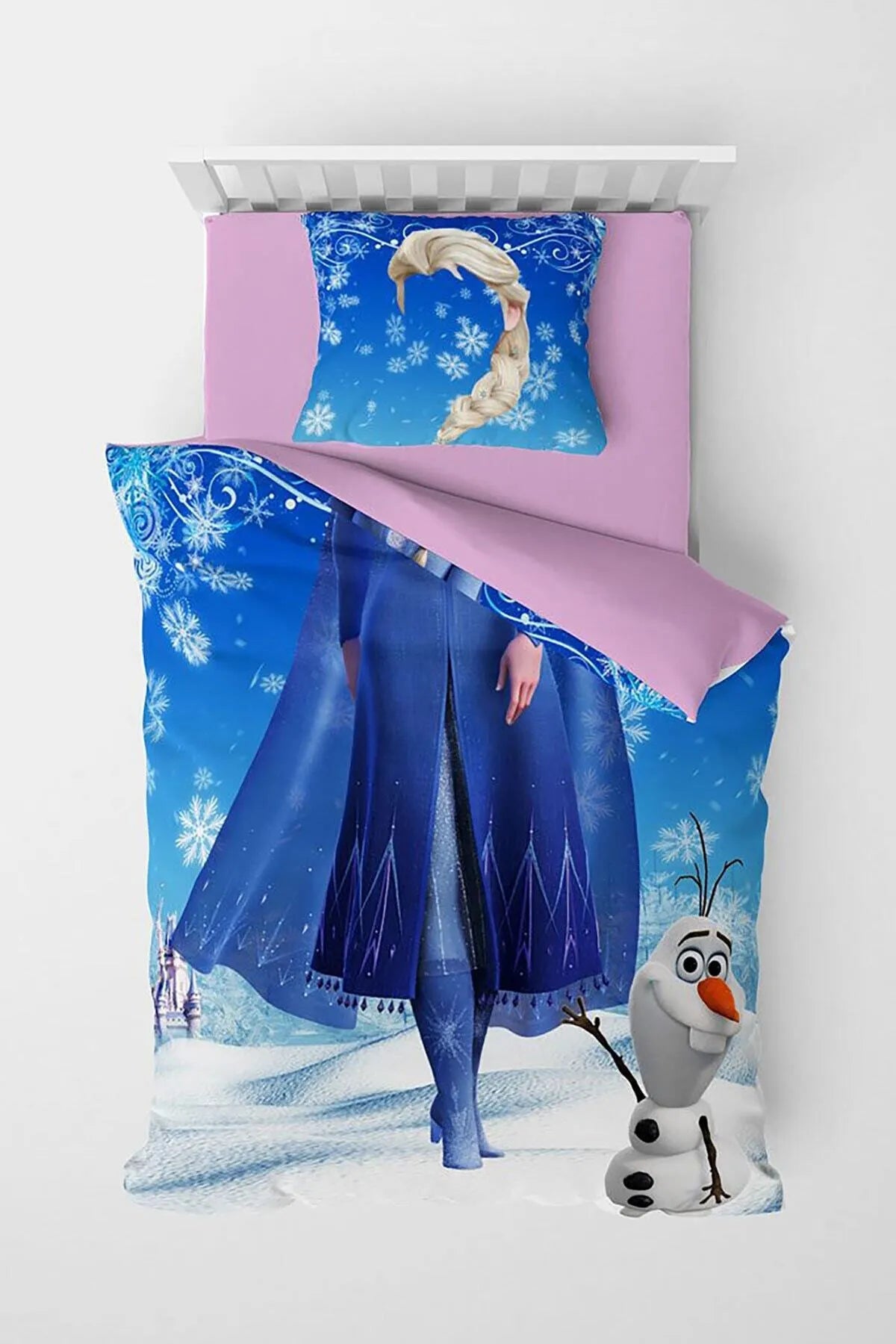 Elsa 3D Pamuk Saten Çocuk Nevresim Takımı
