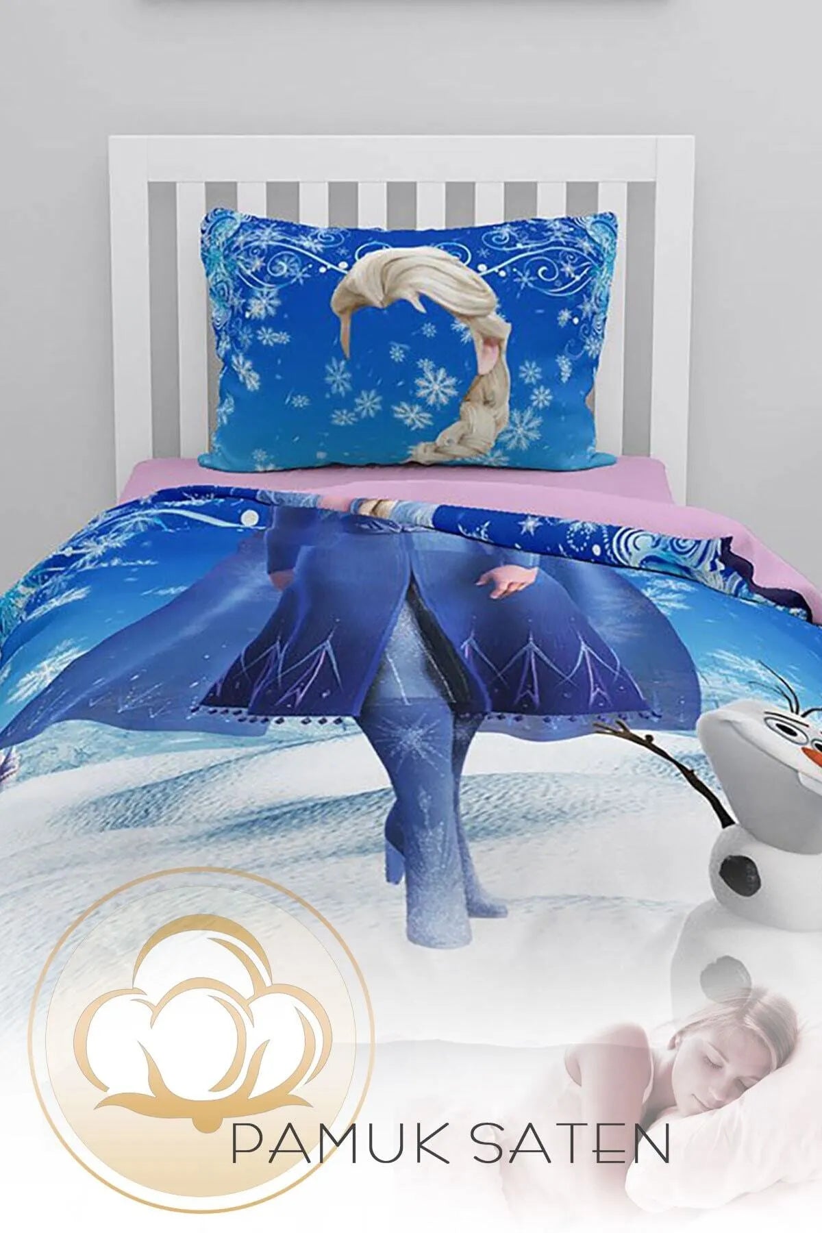 Elsa 3D Pamuk Saten Çocuk Nevresim Takımı