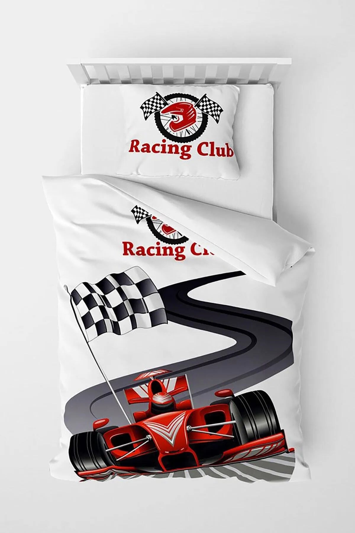 Racer 3D Pamuk Saten Çocuk Nevresim Takımı