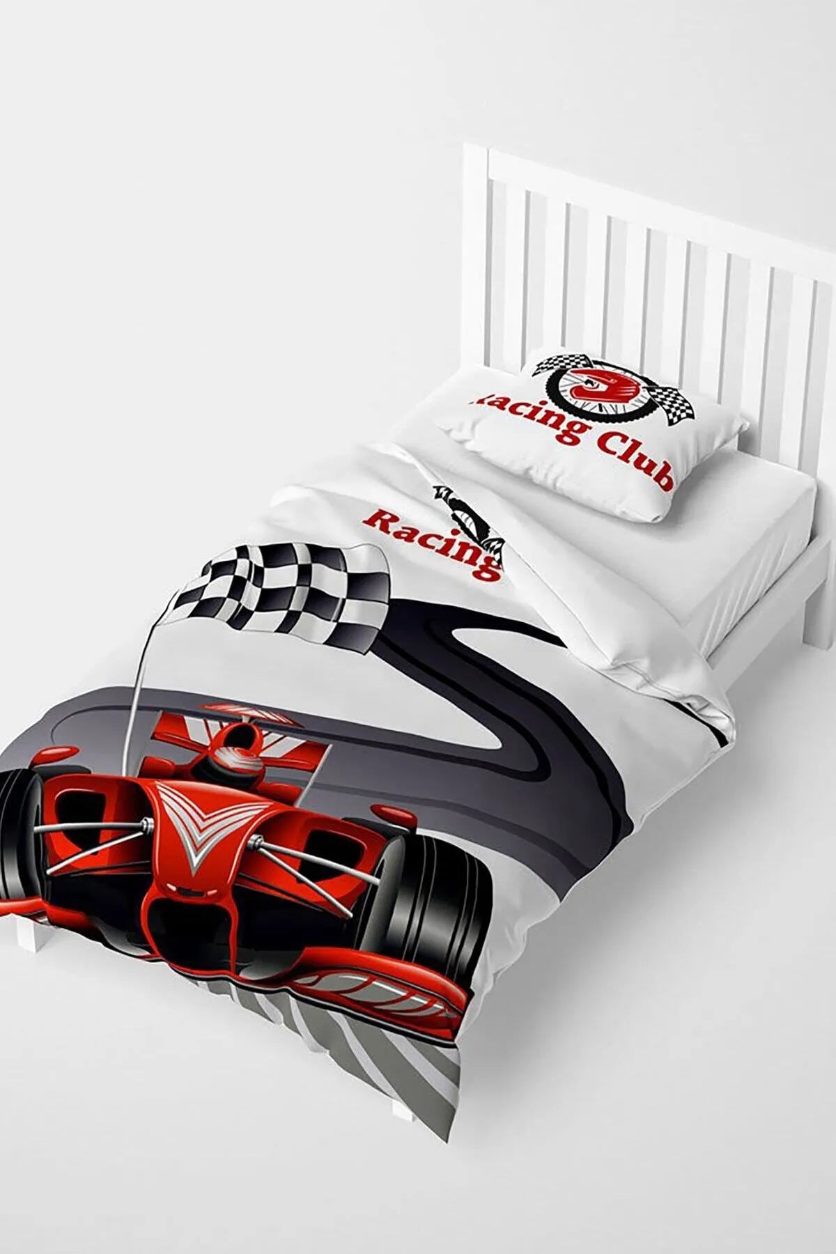 Racer 3D Pamuk Saten Çocuk Nevresim Takımı