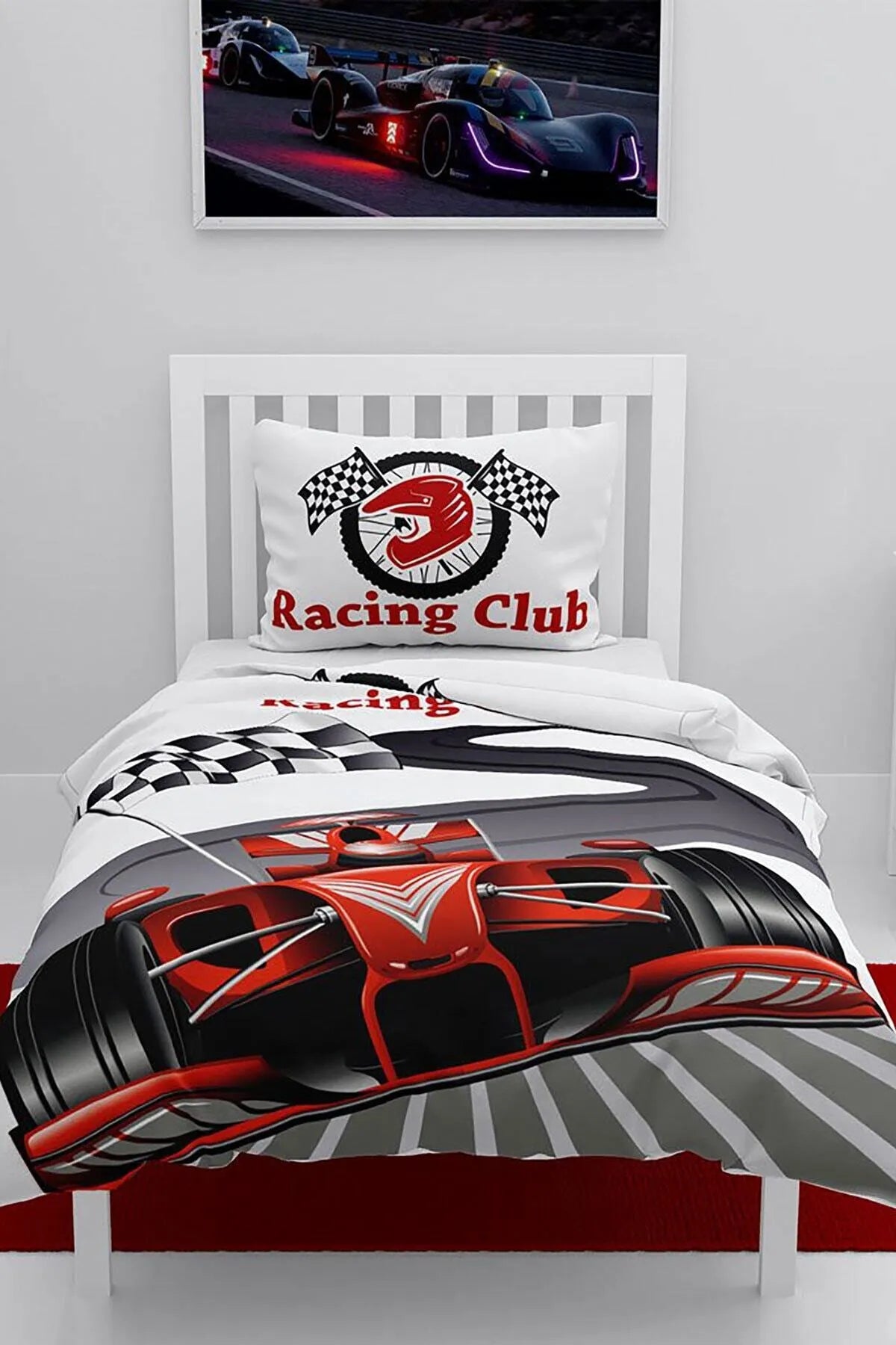 Racer 3D Pamuk Saten Çocuk Nevresim Takımı