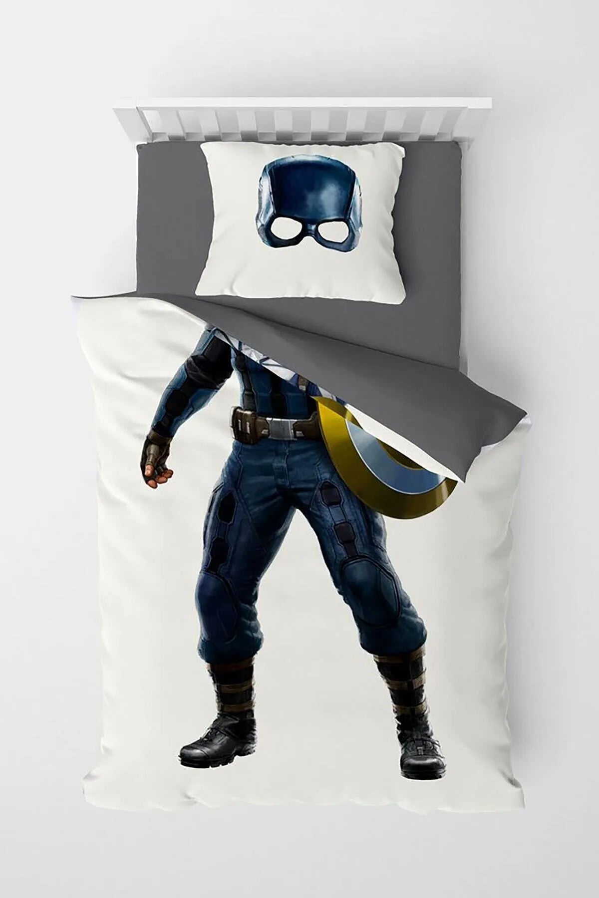 Kaptan 3D Pamuk Saten Çocuk Nevresim Takımı