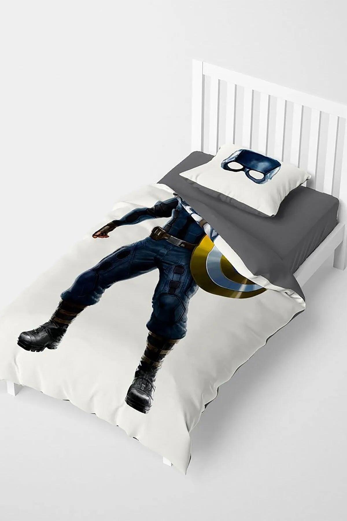 Kaptan 3D Pamuk Saten Çocuk Nevresim Takımı