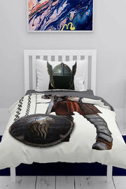 Şövalye Çocuk Nevresim Takımı Özel Örgü Pamuk Saten 3d Dijital