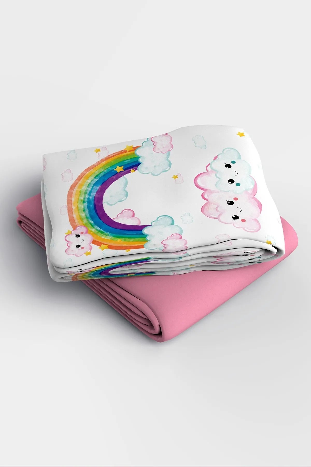 İsimli Bebek Nevresim %100 Pamuk Oeko-tex®sertifikalı Özel Dokuma 100 X 150 Rainbow