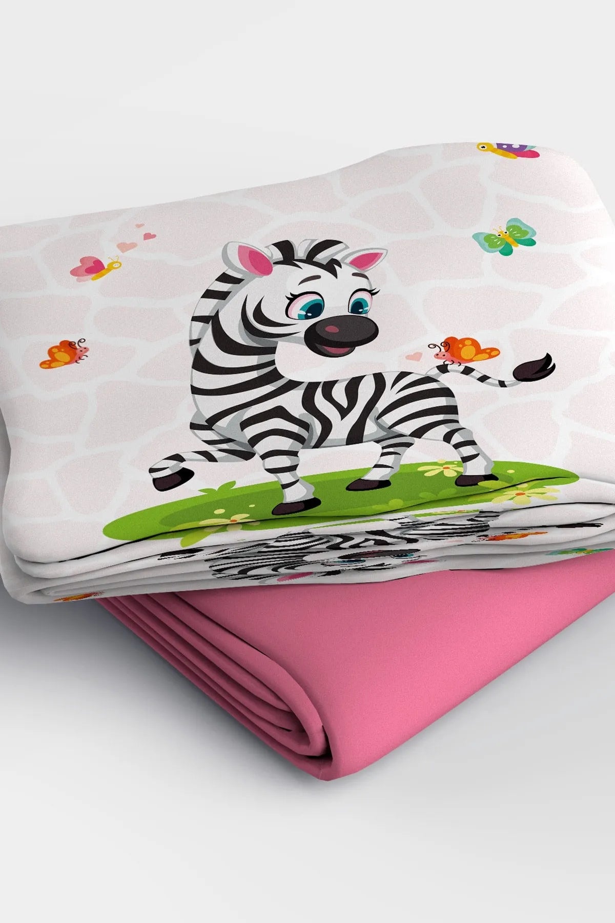 Cute Zebra 3d Pamuk Saten Bebek Nevresim Takımı