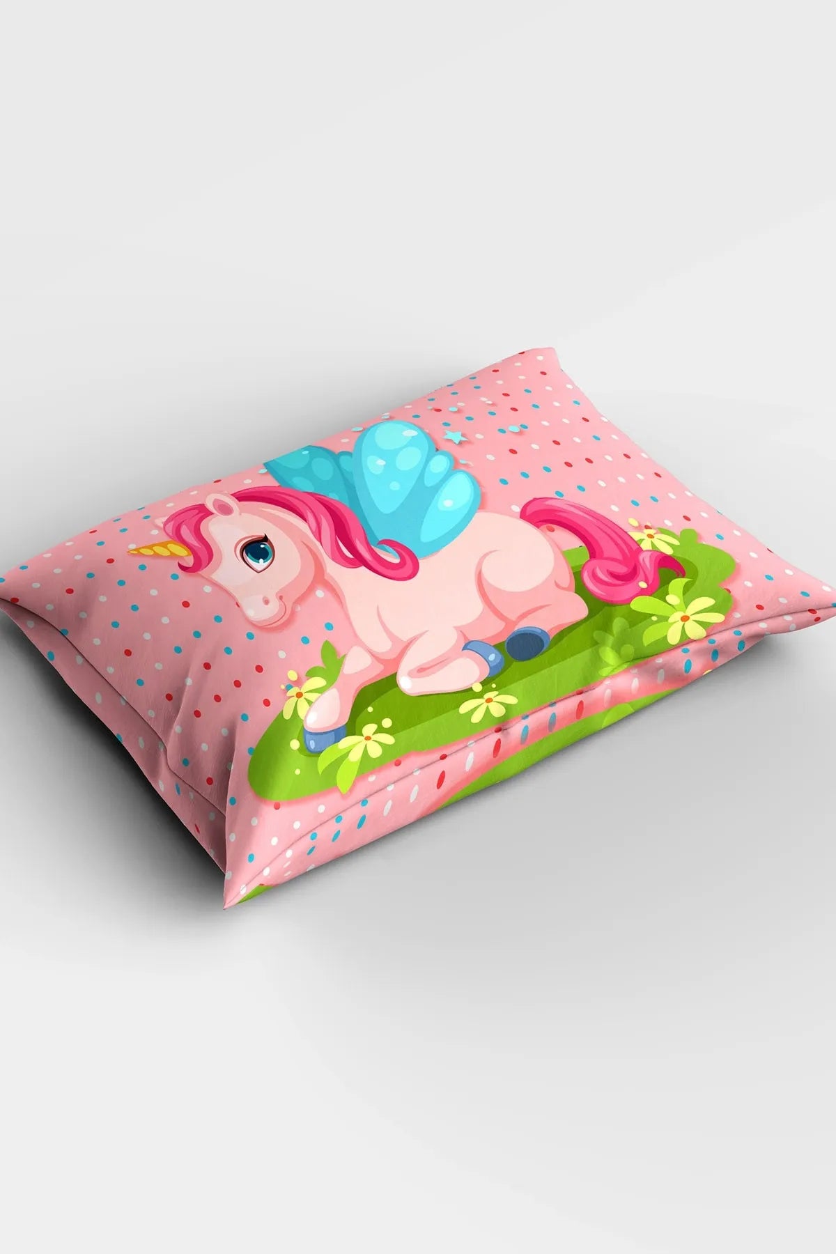 Pink Unicorn 3d Pamuk Saten Bebek Nevresim Takımı