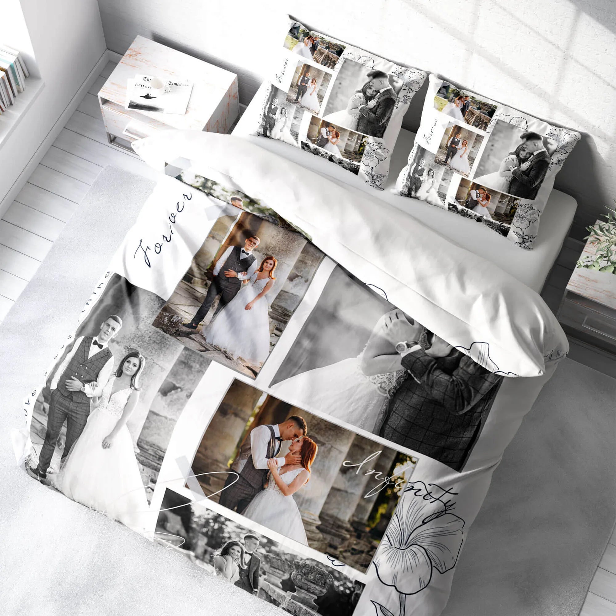 Monohome Kişiye Özel Çift Kişilik Nevresim Takımı Moment