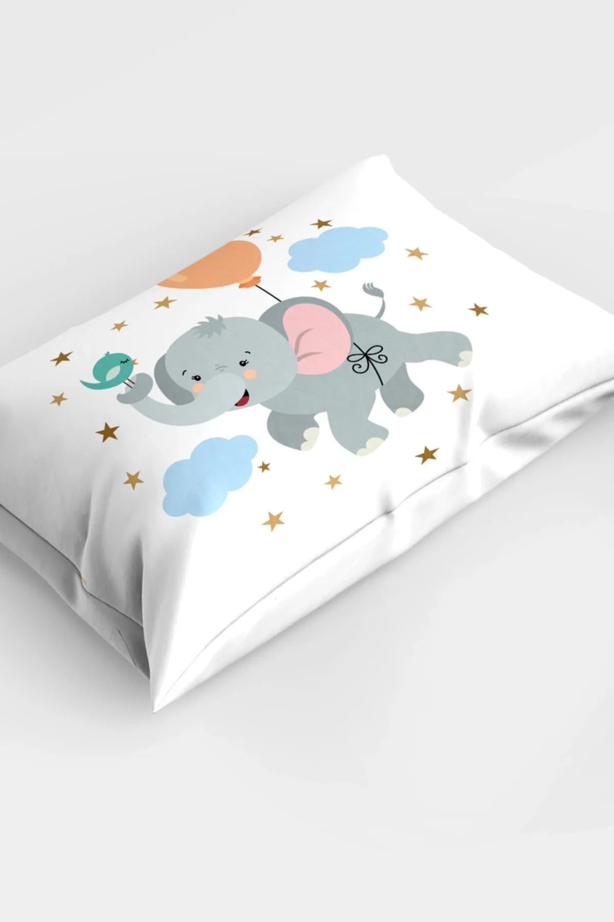 Blue Elephant 3d Pamuk Saten Bebek Nevresim Takımı