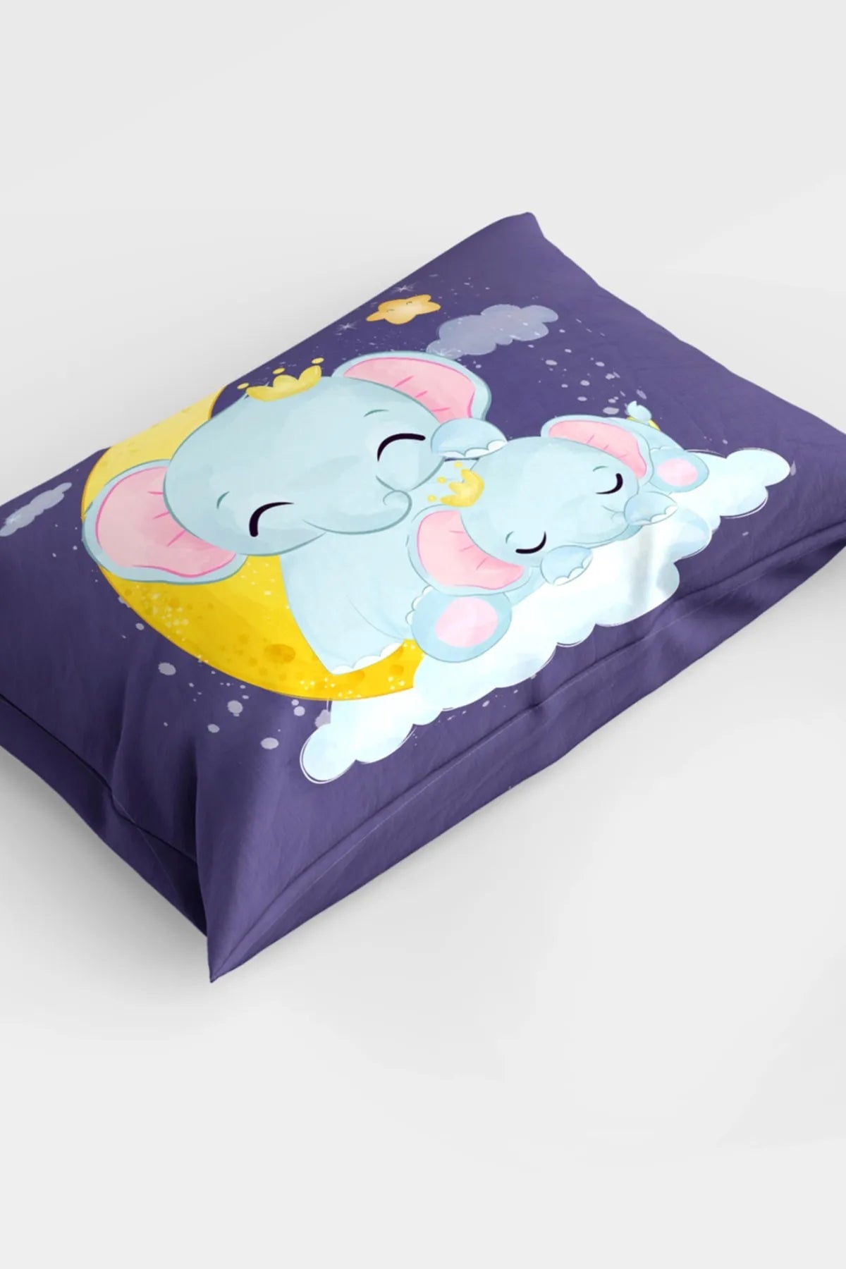 Purple Elephant 3d Pamuk Saten Bebek Nevresim Takımı