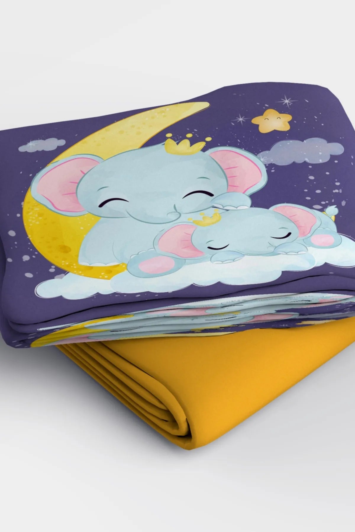 Purple Elephant 3d Pamuk Saten Bebek Nevresim Takımı