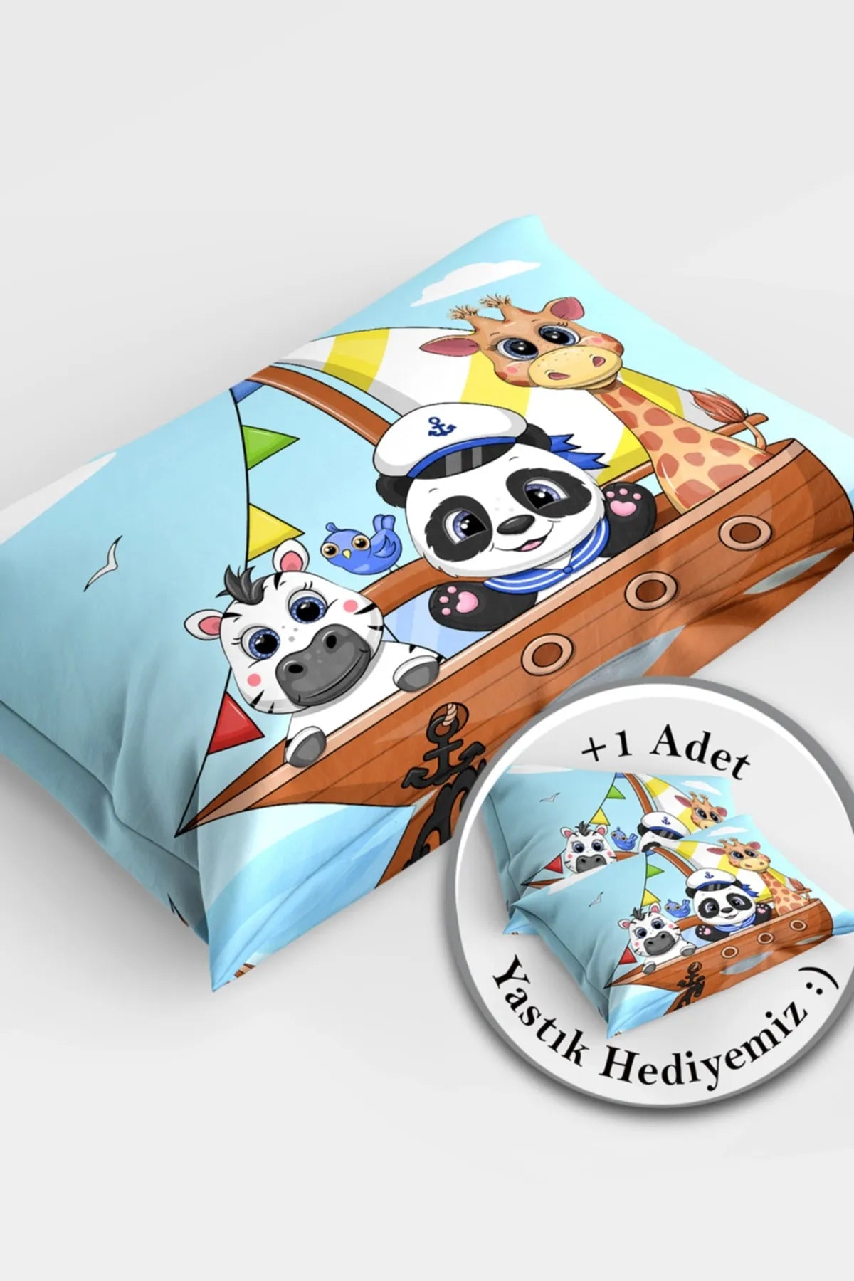 Animals Sail 3d Pamuk Saten Bebek Nevresim Takımı