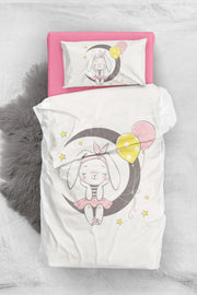 Bunny Girl 3d Pamuk Saten Bebek Nevresim Takımı