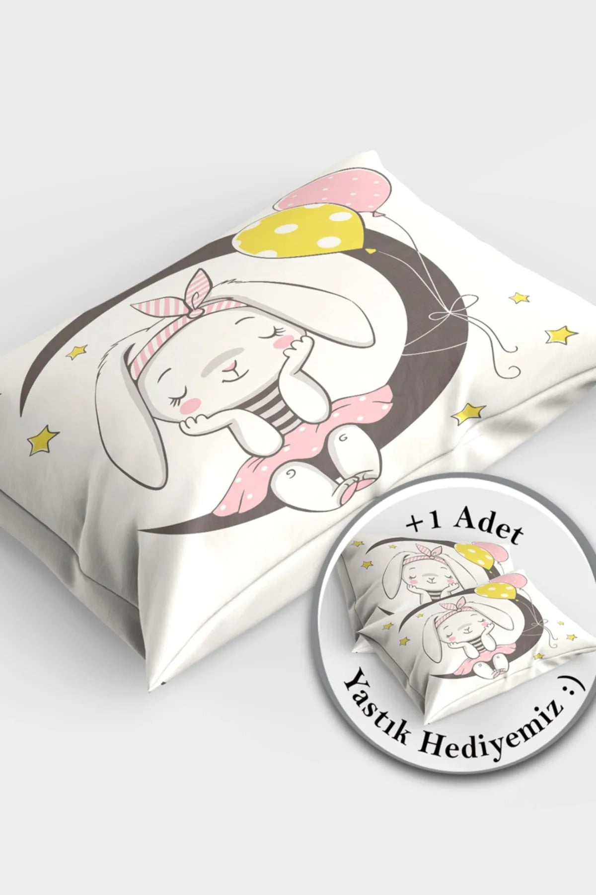 Bunny Girl 3d Pamuk Saten Bebek Nevresim Takımı