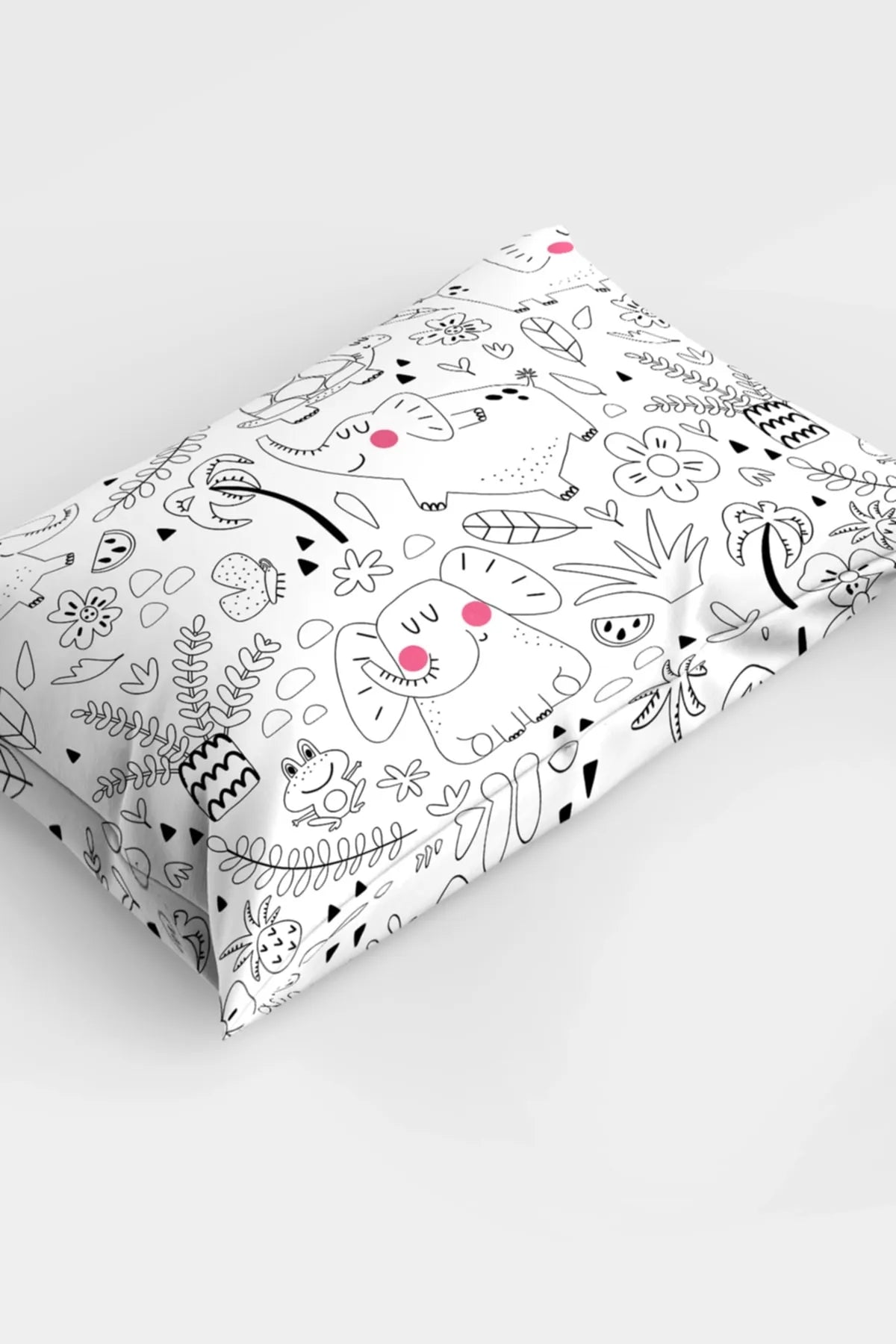 Pink Animals 3d Pamuk Saten Bebek Nevresim Takımı