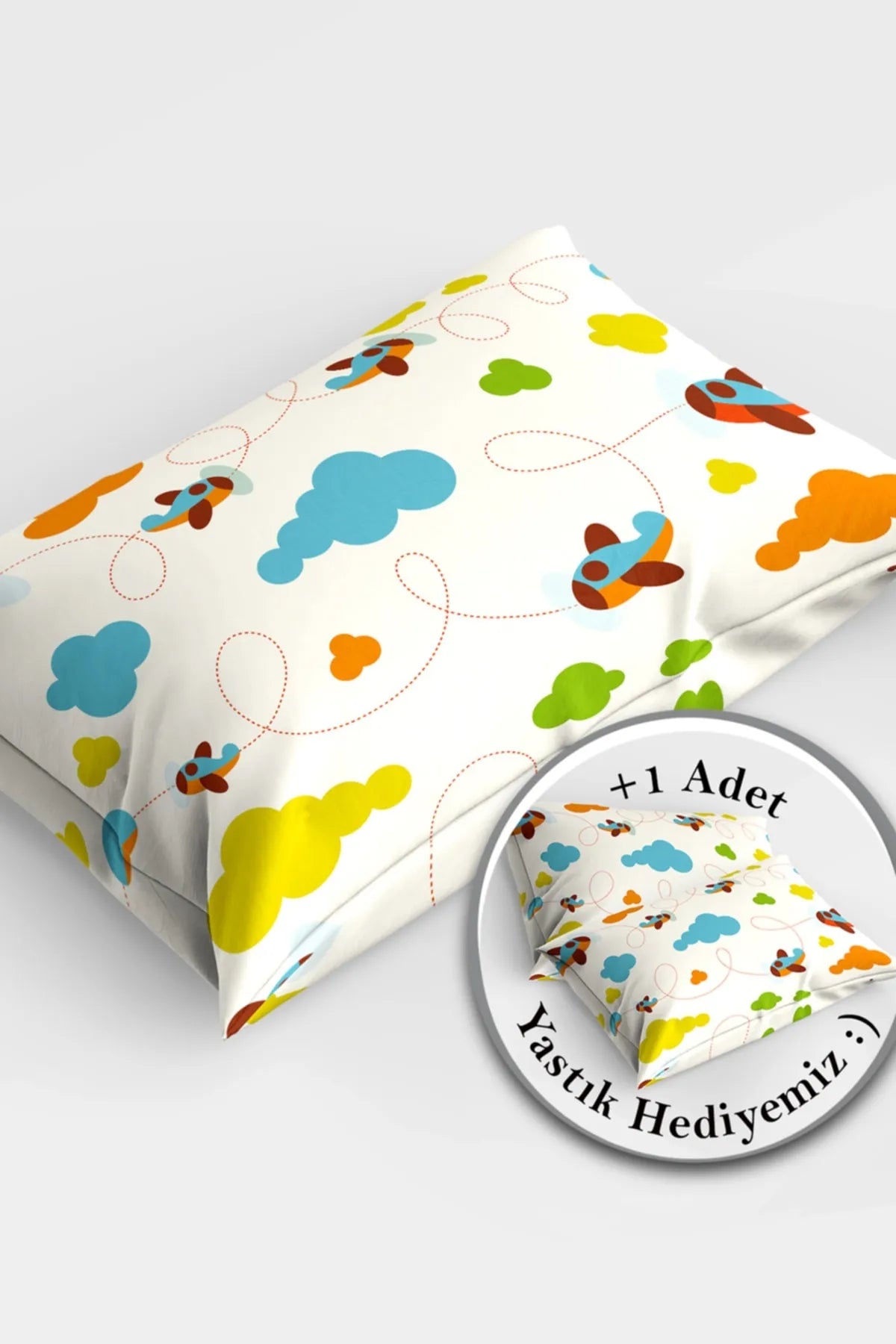 Toy Airplane 3d Pamuk Saten Bebek Nevresim Takımı