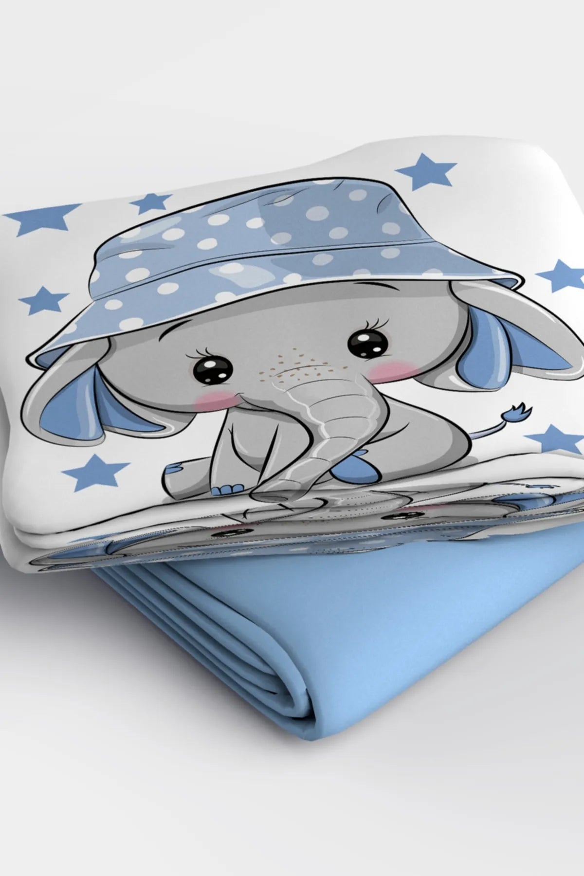 Star Elephant 3d Pamuk Saten Bebek Nevresim Takımı