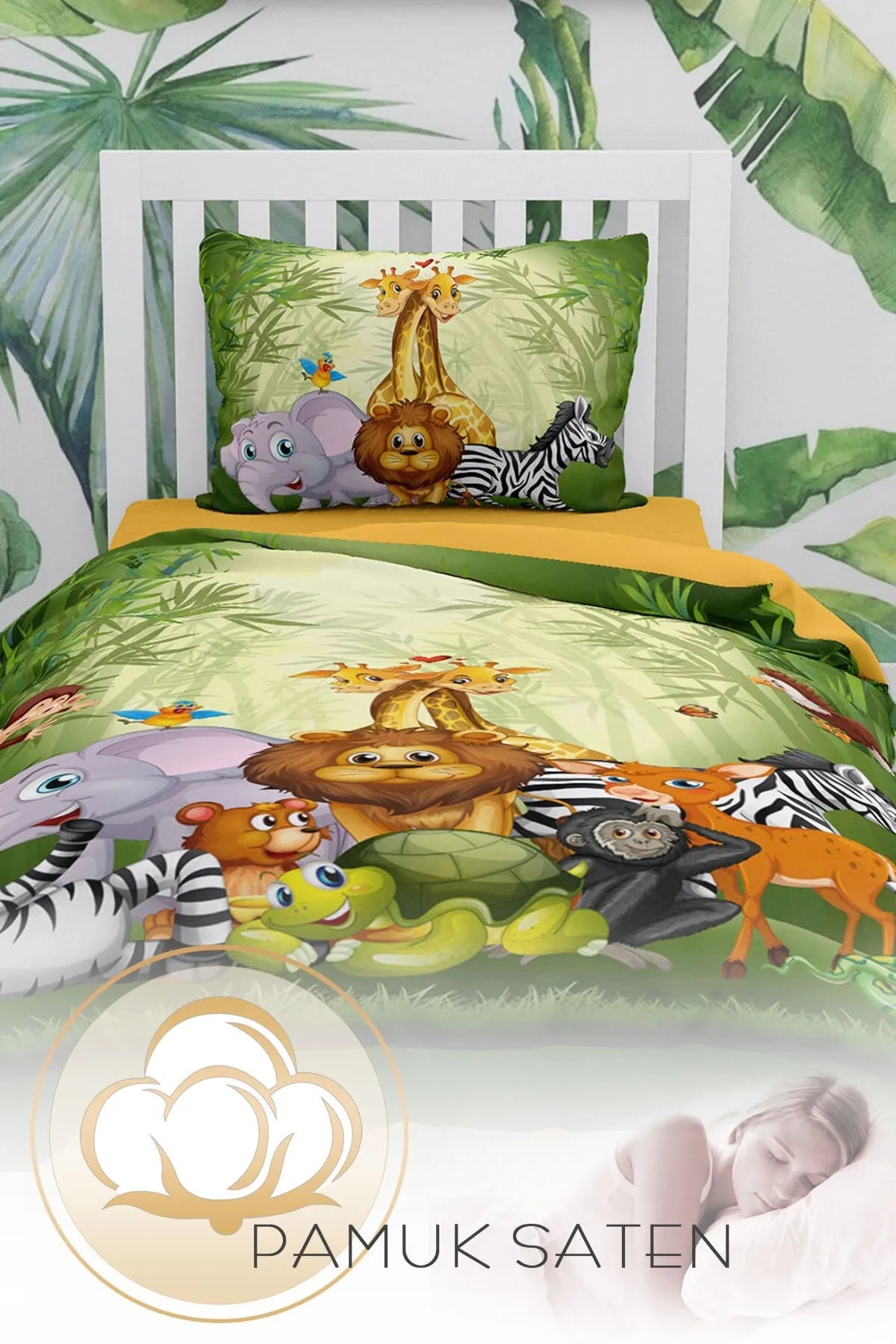 Zoo 3d Pamuk Saten Çocuk Nevresim Takımı