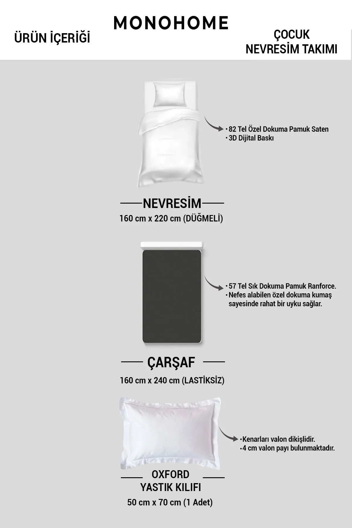 Zoo 3d Pamuk Saten Çocuk Nevresim Takımı