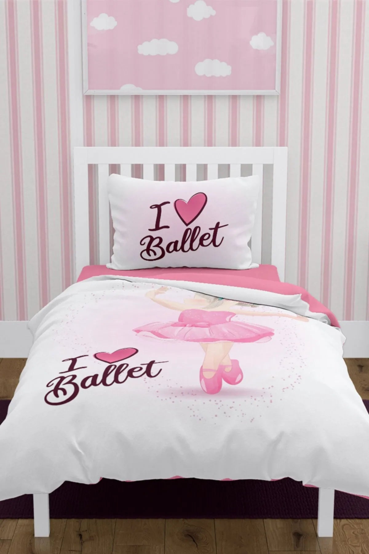 Ballet Çocuk Nevresim Takımı 3d Pamuk Saten