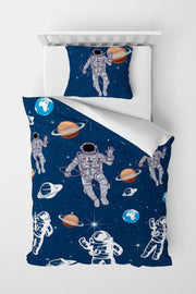 Astro Blue Çocuk Nevresim Takımı 3d Pamuk Saten