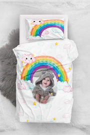 Percale Premium Kişiye Özel Resimli Bebek Nevresim Takımı - Çok Renkli